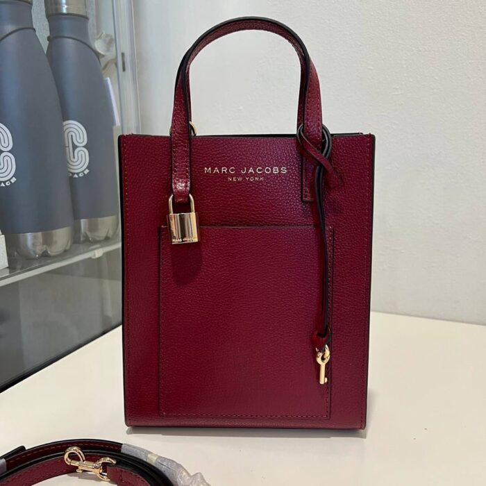 Marc Jacobs Micro Grind Satchel Tote Bag in Pomegranate