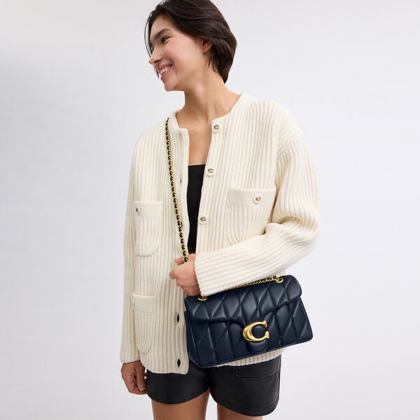 Coach Tabby Shoulder Bag 26 With Pillow Quitting in Dark Navy (Retail Collection) - Image 5