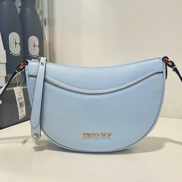 Michael Kors Dover Small Halfmoon Crossbody in Vista Blue