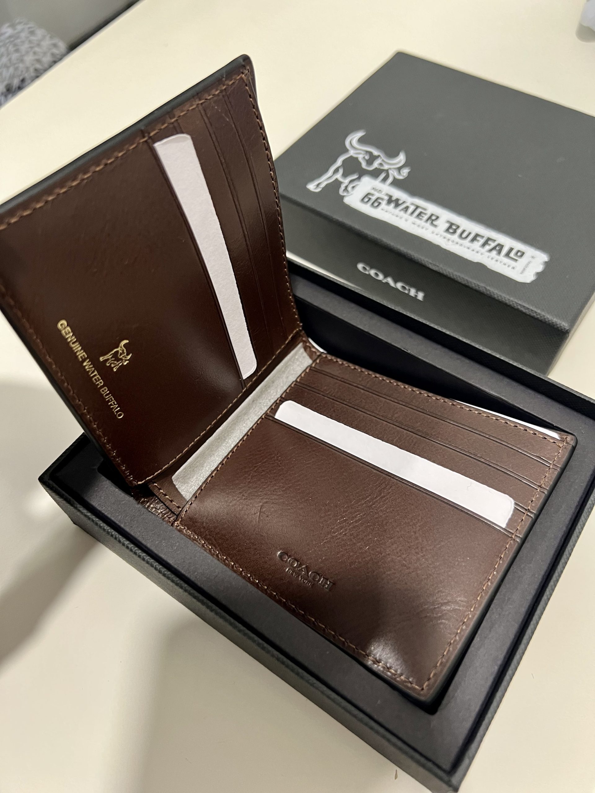 Coach Boxed Double Billfold Wallet in Mahogany (Retail) - Image 2