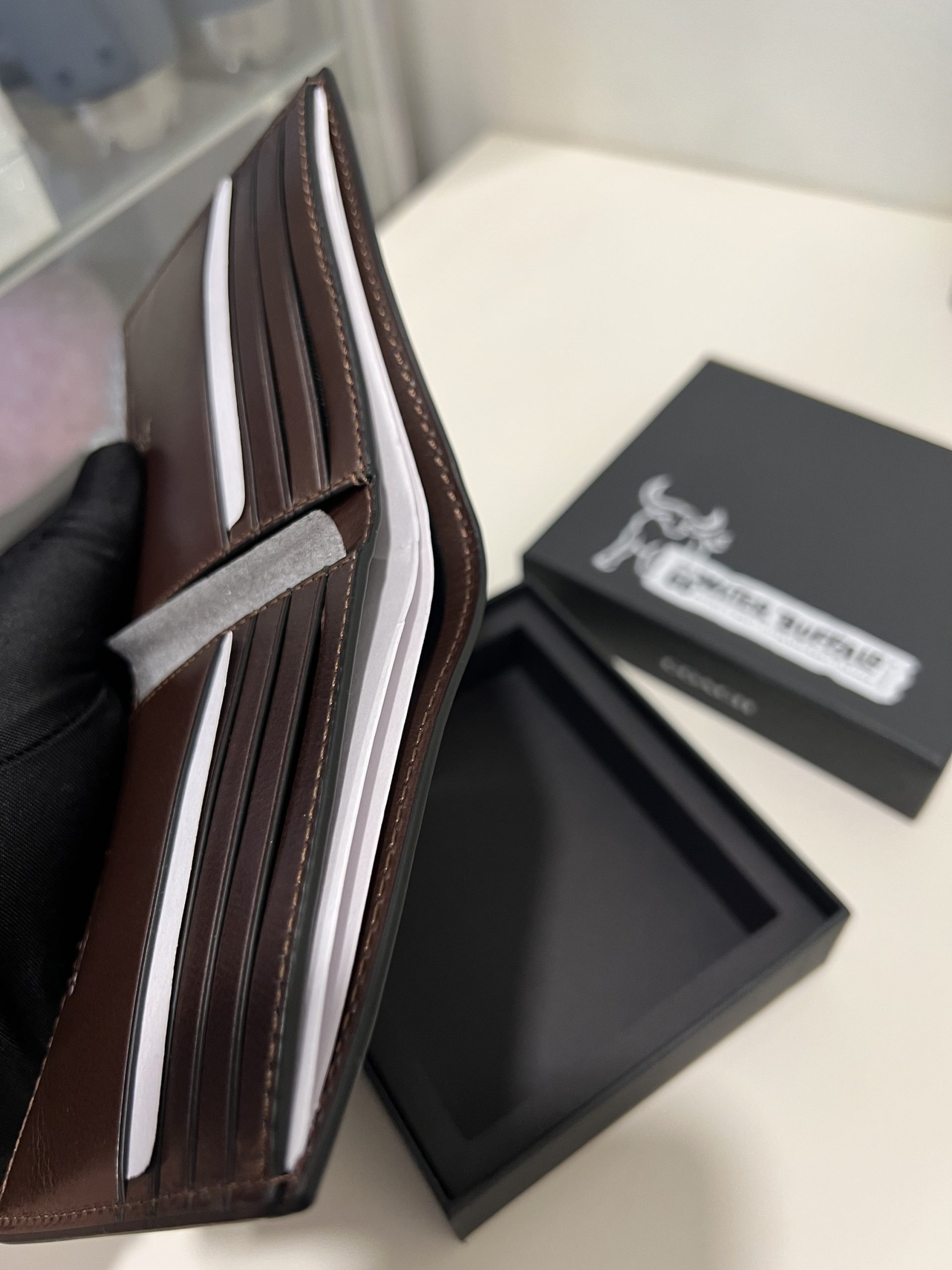 Coach Boxed Double Billfold Wallet in Mahogany (Retail) - Image 3