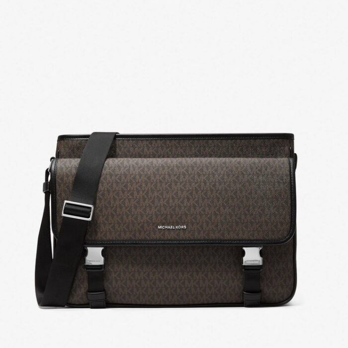 Michael Kors Cooper Utility Flap Messenger in Signature Brown