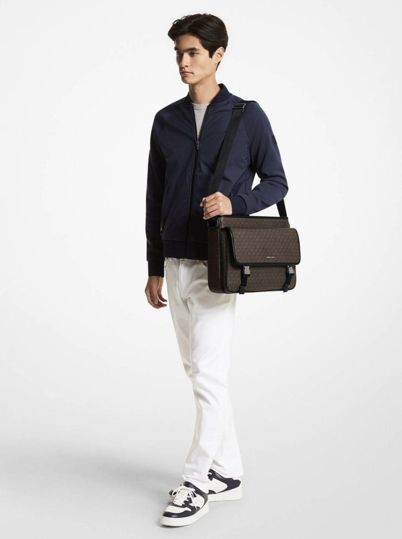 Michael Kors Cooper Utility Flap Messenger in Signature Brown - Image 7