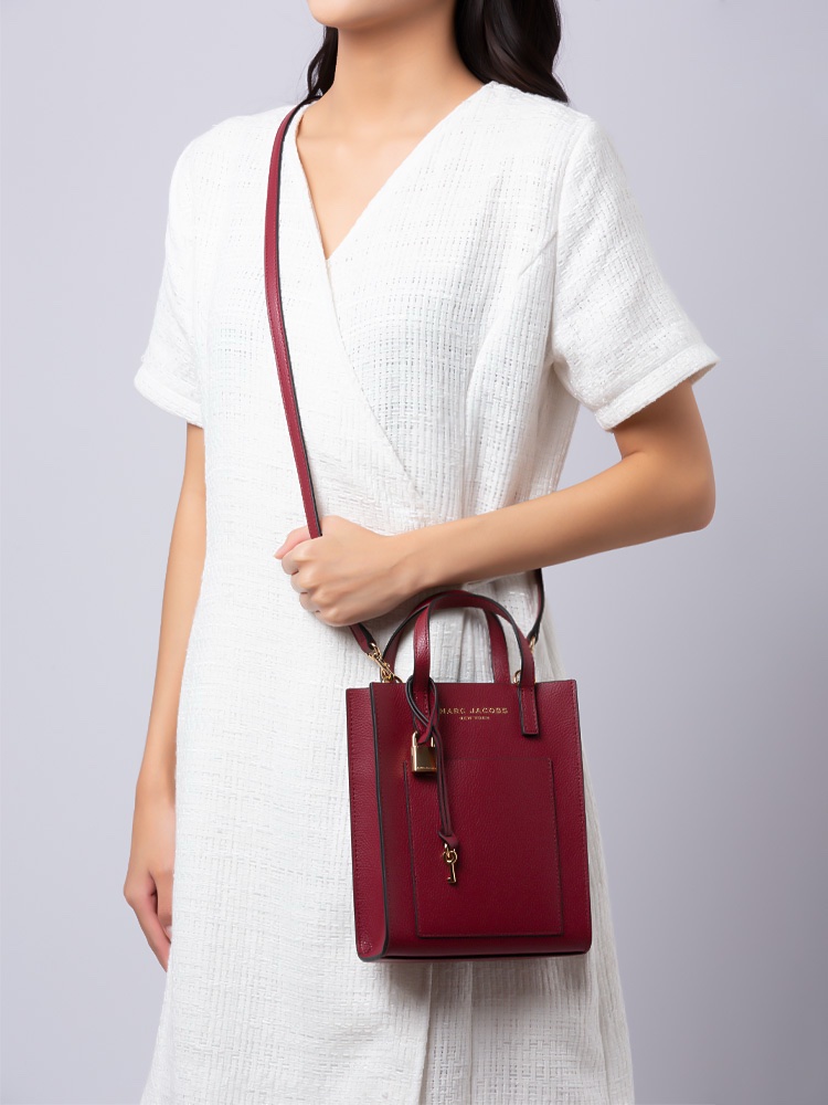 Marc Jacobs Micro Grind Satchel Tote Bag in Pomegranate - Image 5