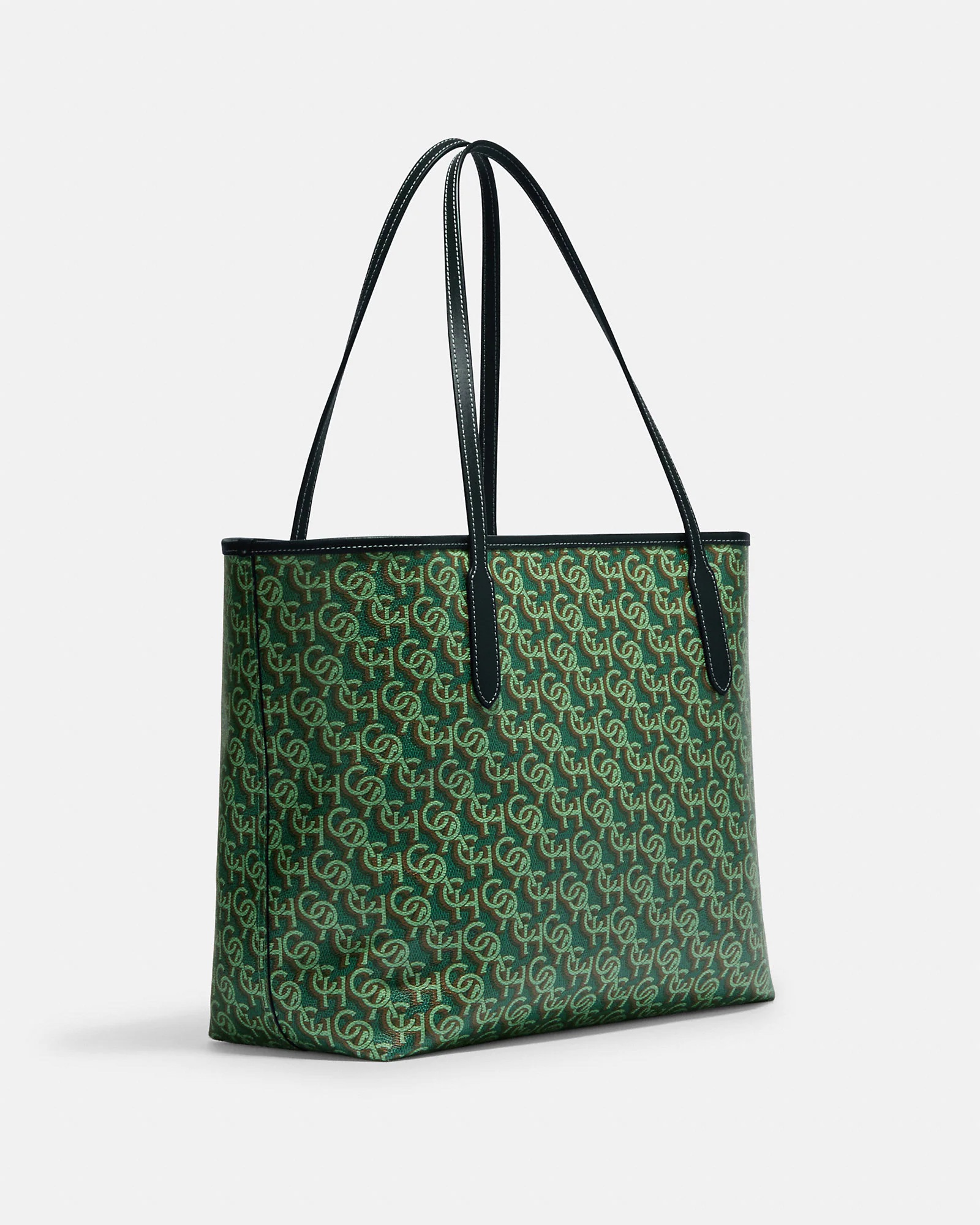 Coach City Tote With Coach Monogram Print in Green - Image 2