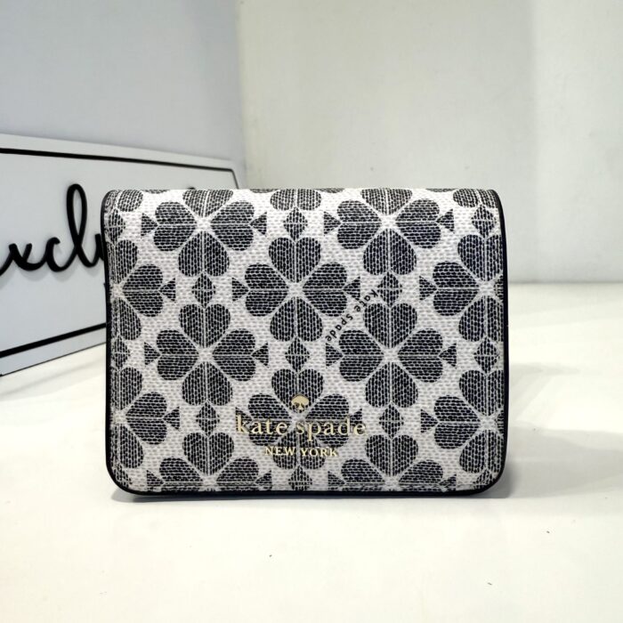 Kate Spade Flower Small Bifold Wallet in Black Multi
