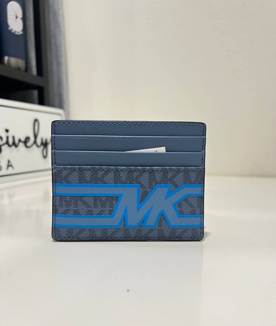 Michael Kors Cooper Tall Card Case in Denim Multi