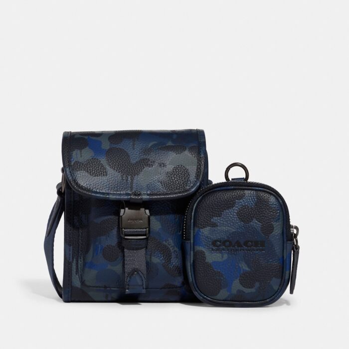 Coach Charter North/South Crossbody With Hybrid Pouch With Camo Print (Retail Collection)