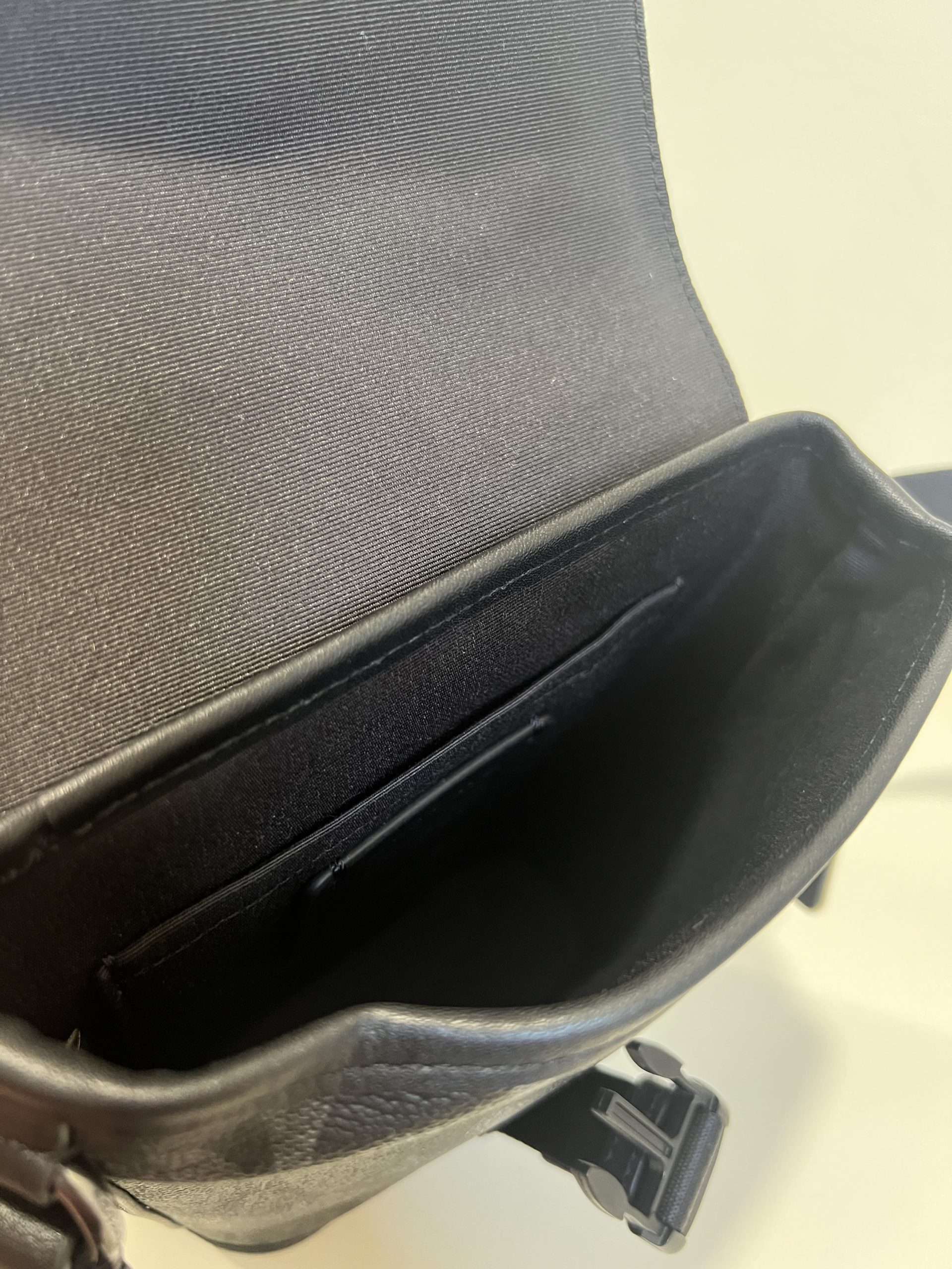 Coach Track Small Flap Crossbody in Signature Charcoal Black - Image 3