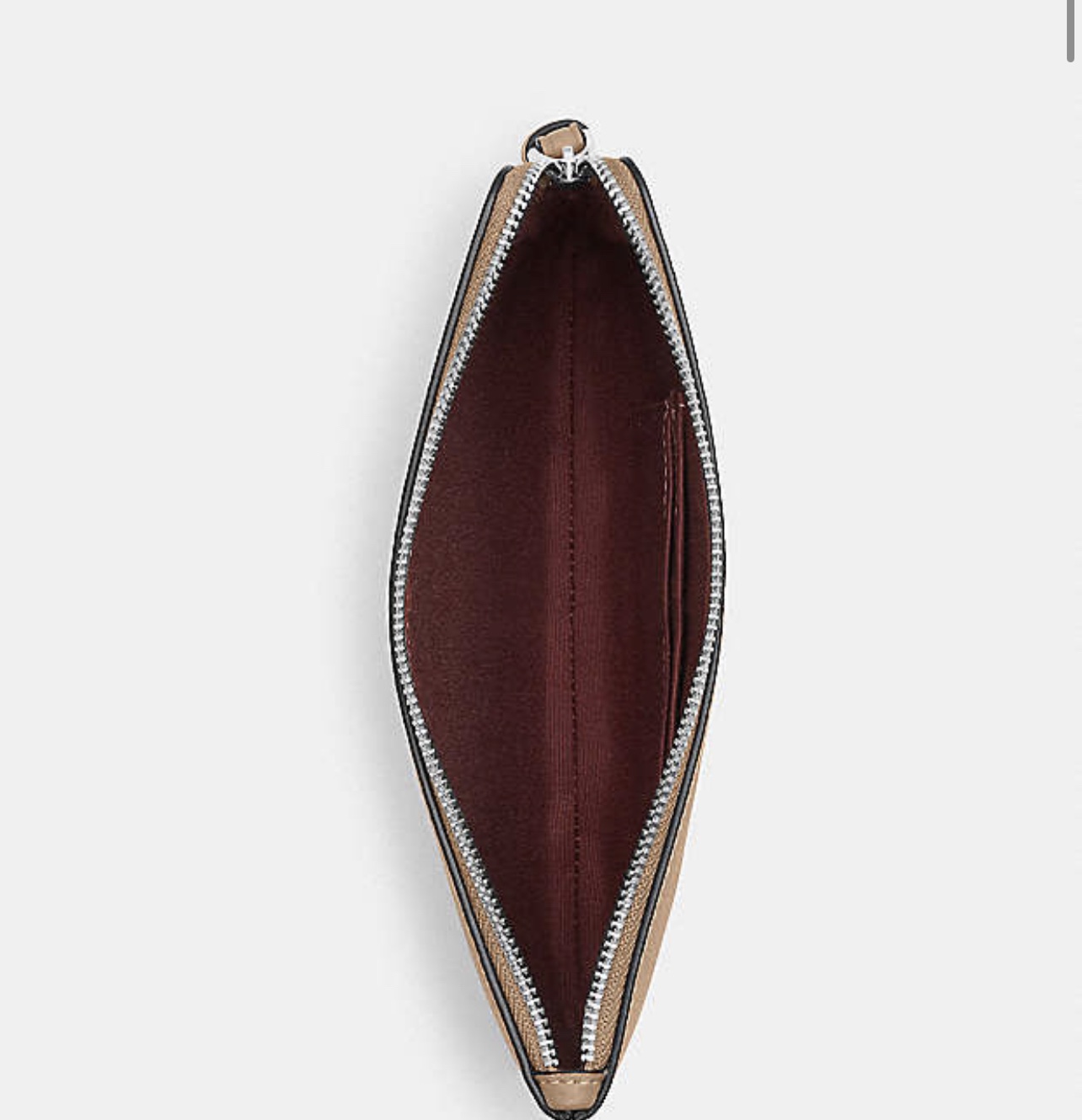 Coach Large Corner Zip Wristlet With Coach Heritage in Taupe - Image 2