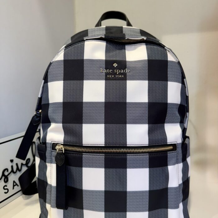 Kate Spade Chelsea Large Backpack with Gingham Prints