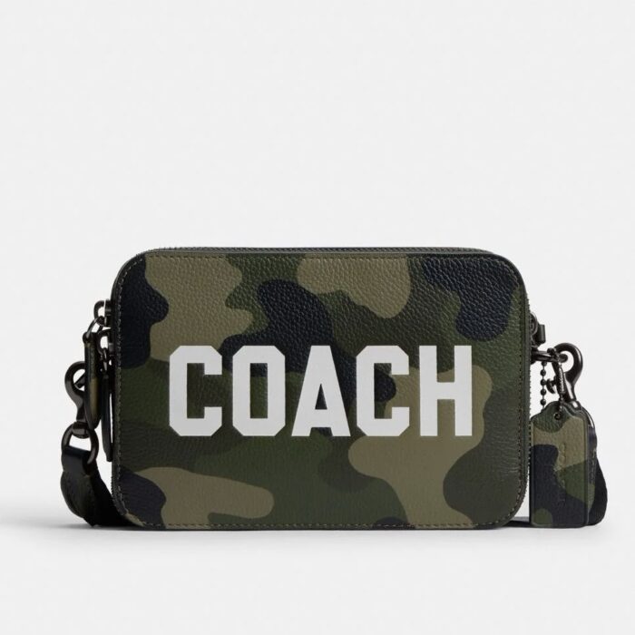 Coach Charter Crossbody 19 With Camo Print And Coach Graphic (Retail Collection)