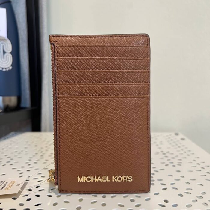 Michael Kors Jet Set Travel Medium TZ Card Case in Luggage