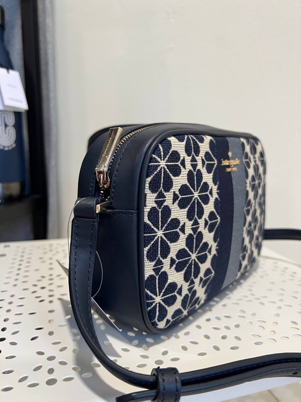 Kate Spade Everything Spade Flower Jacquard Mini Camera Bag in Blue Multi (Retail) - Image 2