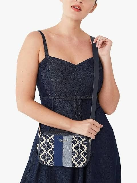 Kate Spade Everything Spade Flower Jacquard Mini Camera Bag in Blue Multi (Retail) - Image 5