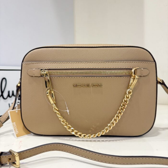 Michael Kors Jet Set Item Large EW Zip Chain Crossbody in Camel