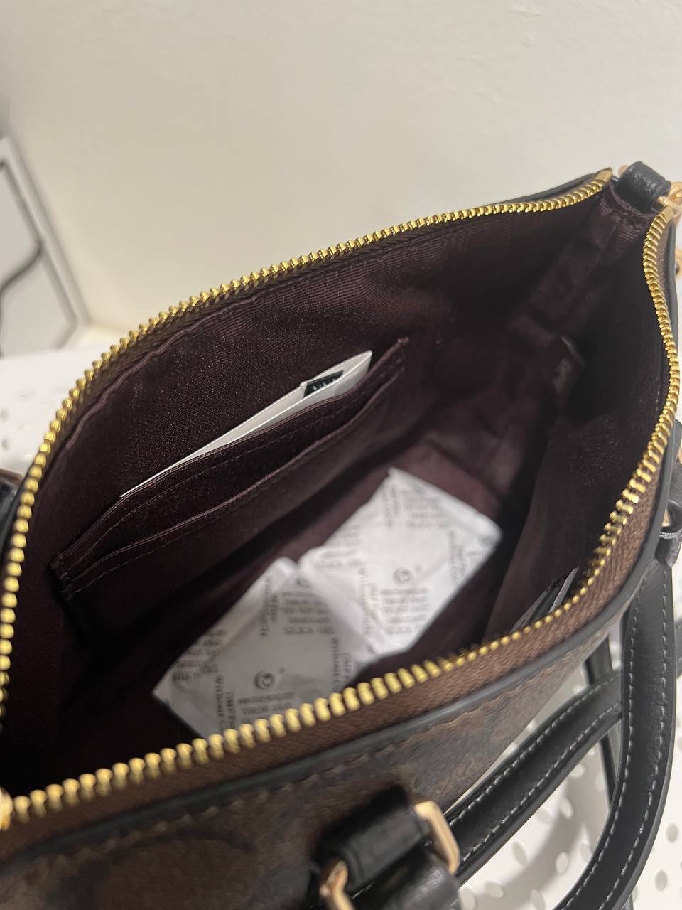 Coach Mini Gallery Crossbody In Signature Brown Black - Image 3