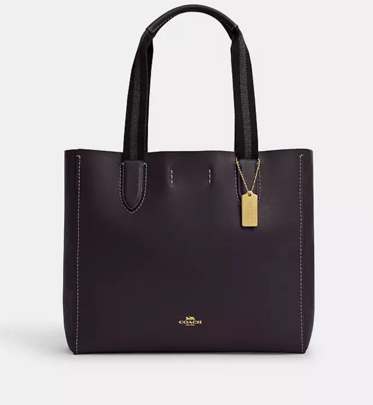Coach Derby Tote in Oxblood Metallic Cherry