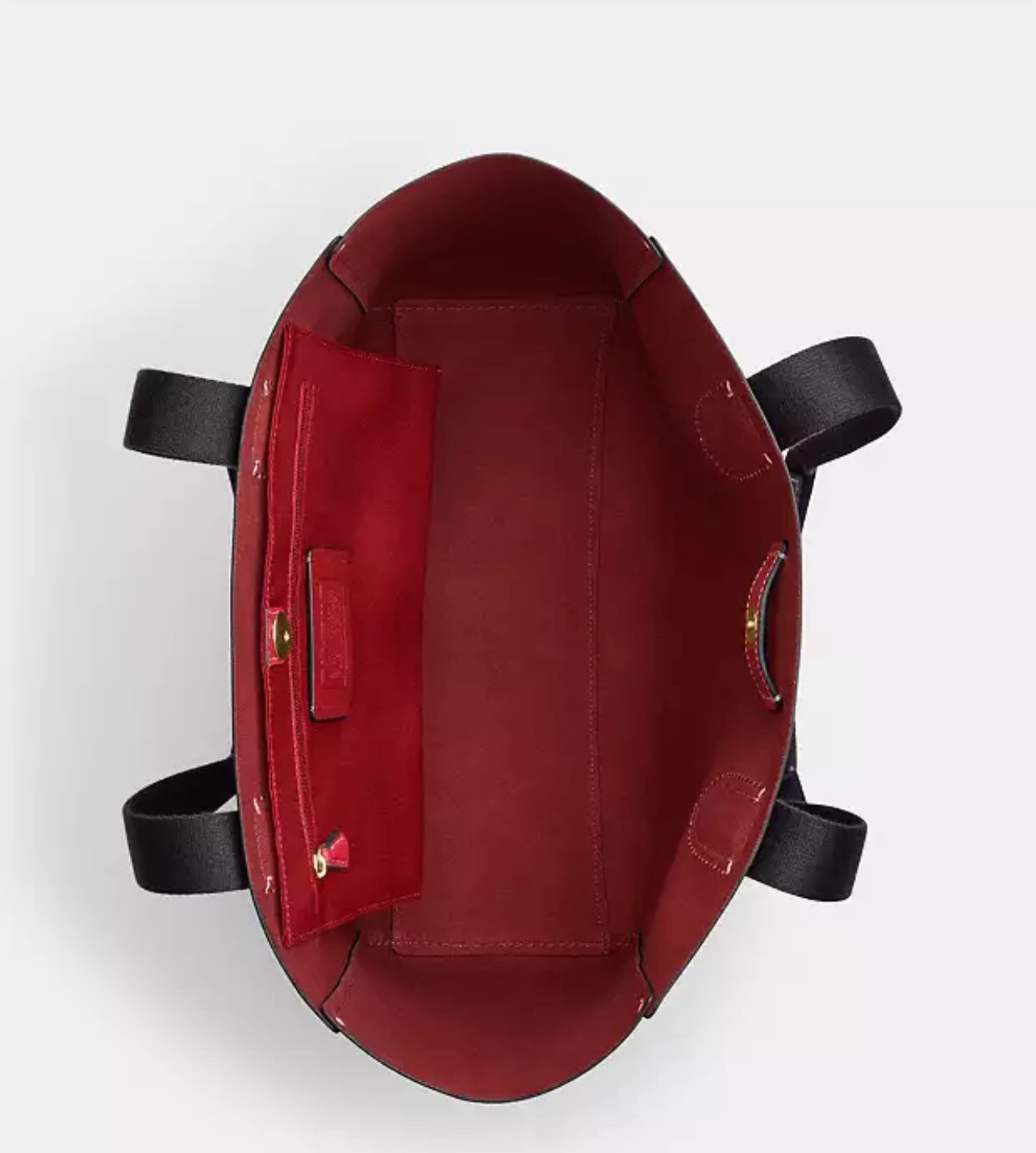 Coach Derby Tote in Oxblood Metallic Cherry - Image 3