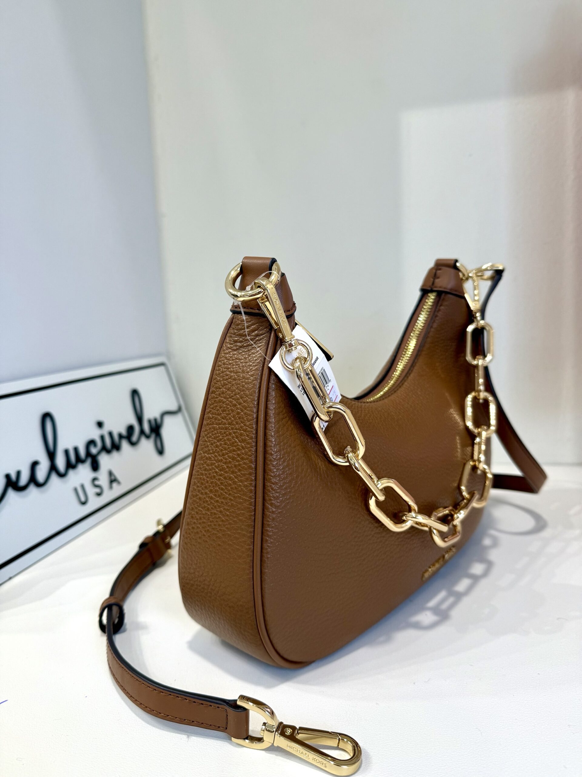 Michael Kors Cora Large Zip Pouchette in Luggage - Image 2
