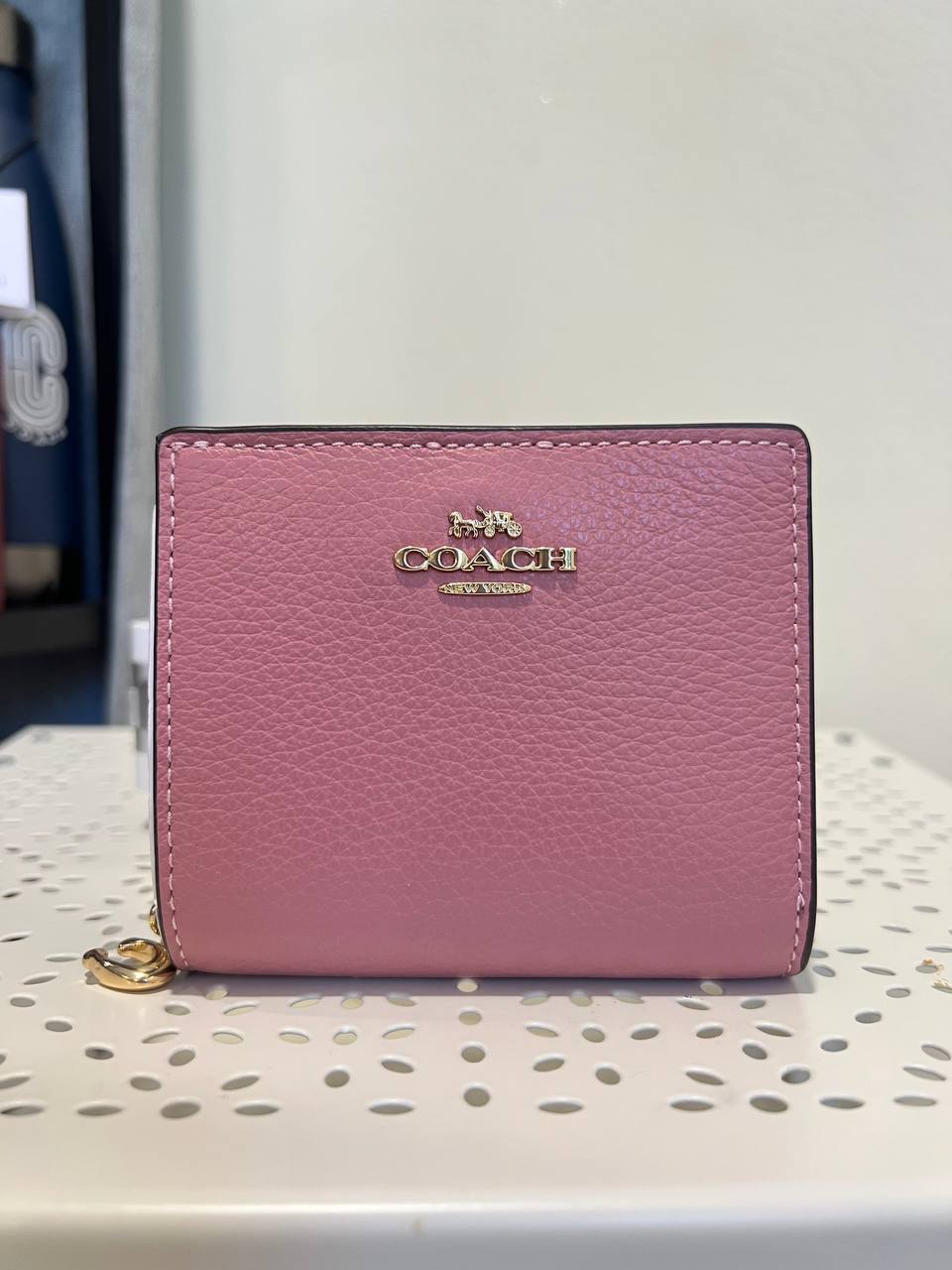 Coach online snap wallet powder pink