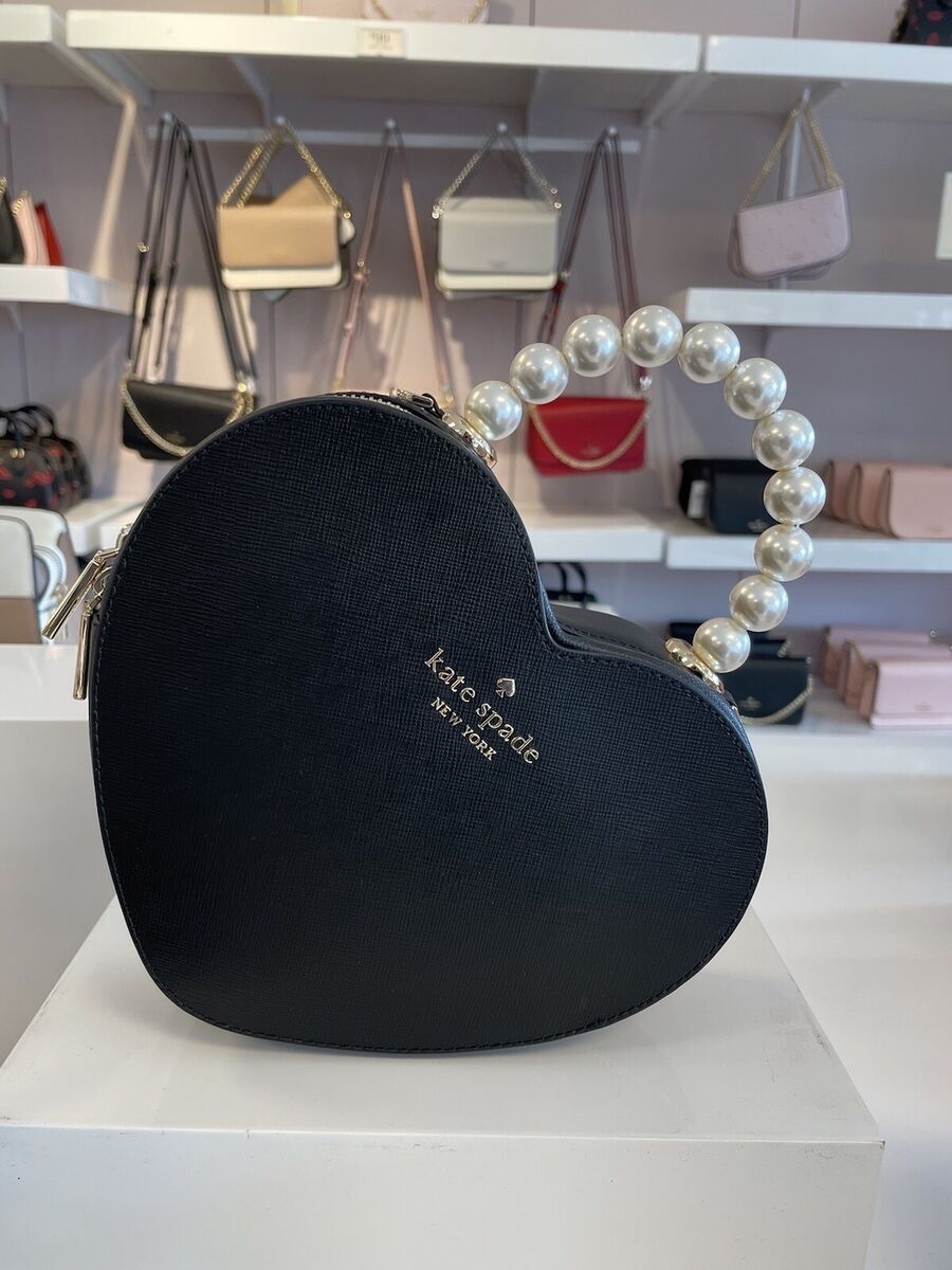 Kate Spade Love Shack Heart Crossbody in Black - Image 5
