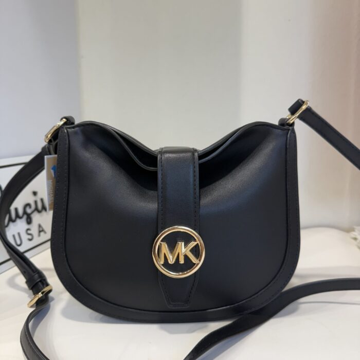 Michael Kors Gabby Small Foldover Hobo Crossbody in Black
