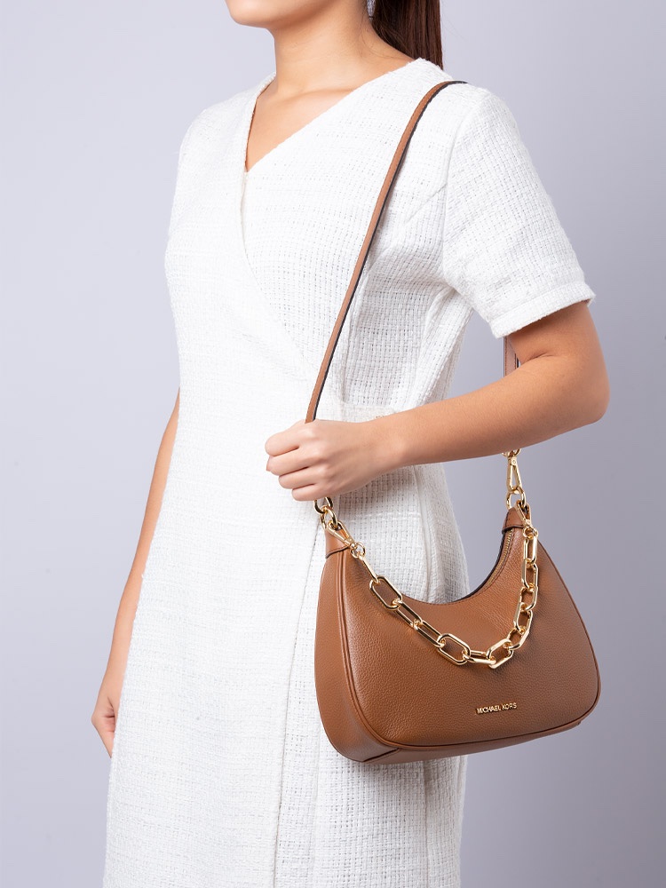 Michael Kors Cora Large Zip Pouchette in Luggage - Image 5