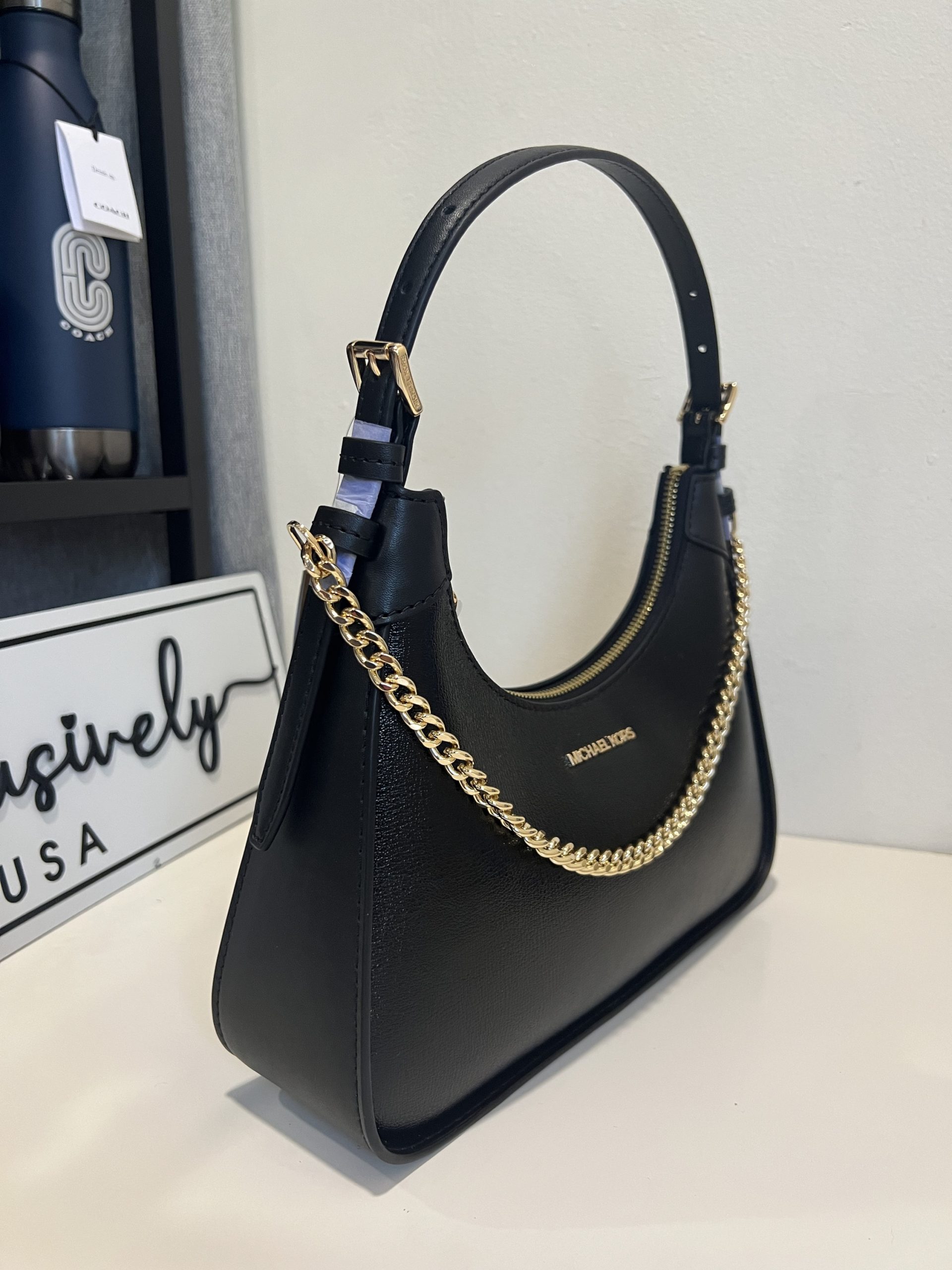 Michael Kors Wilma Medium Shoulder Bag in Black - Image 3