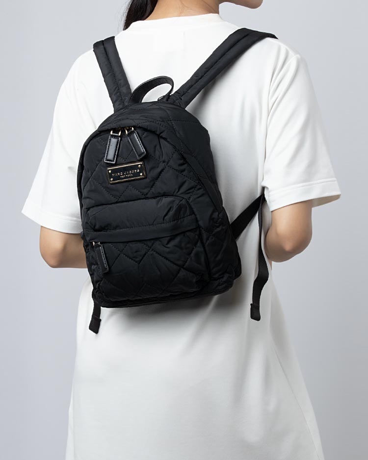 Marc Jacobs Preppy Quilted Nylon Mini Backpack Bag in Black - Image 5