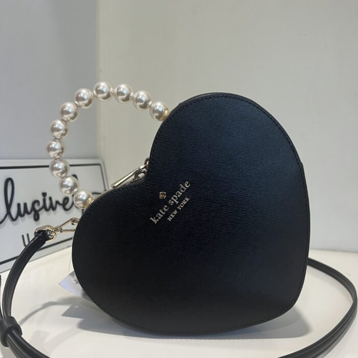 Kate Spade Love Shack Heart Crossbody in Black