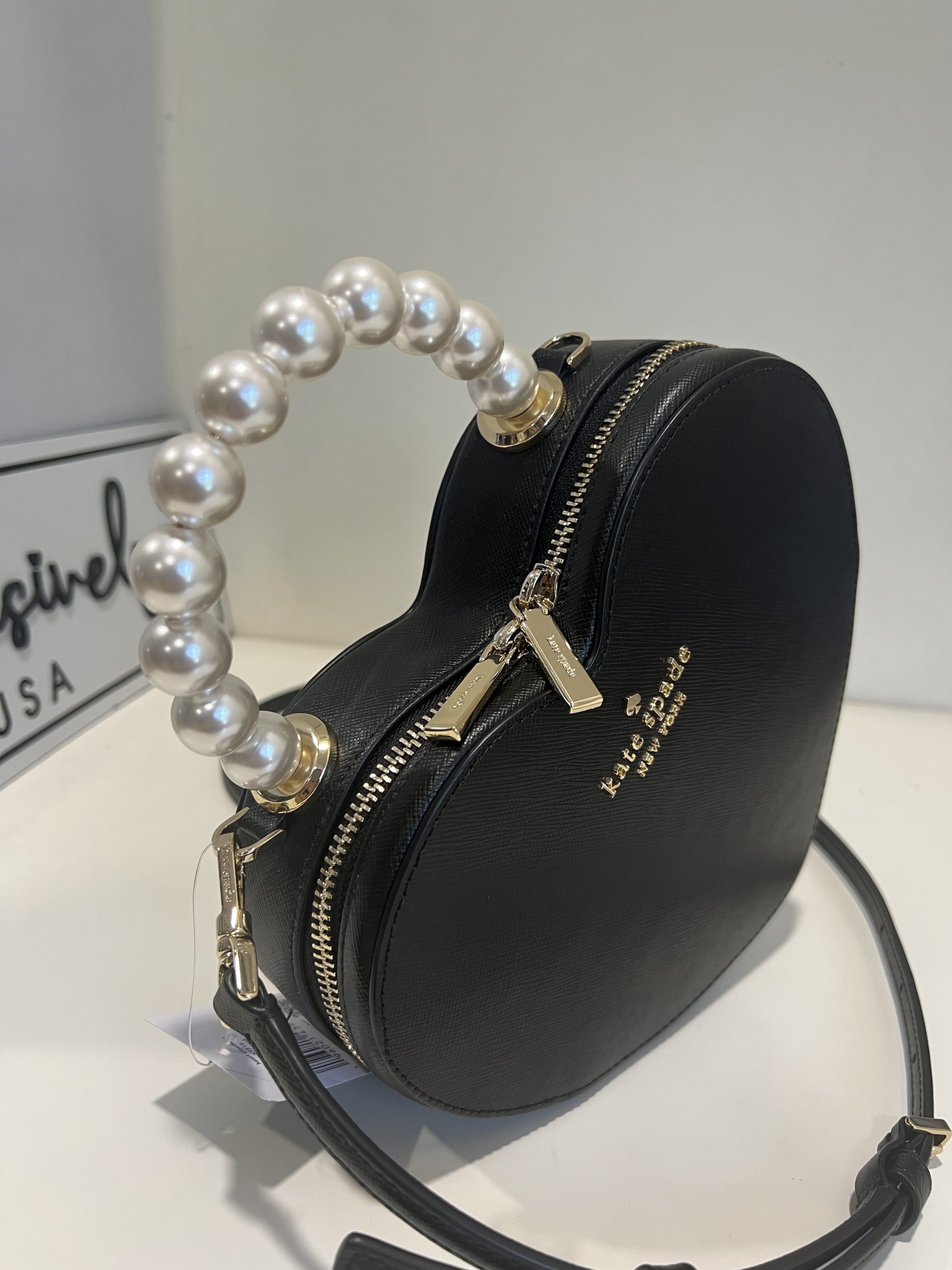 Kate Spade Love Shack Heart Crossbody in Black - Image 2
