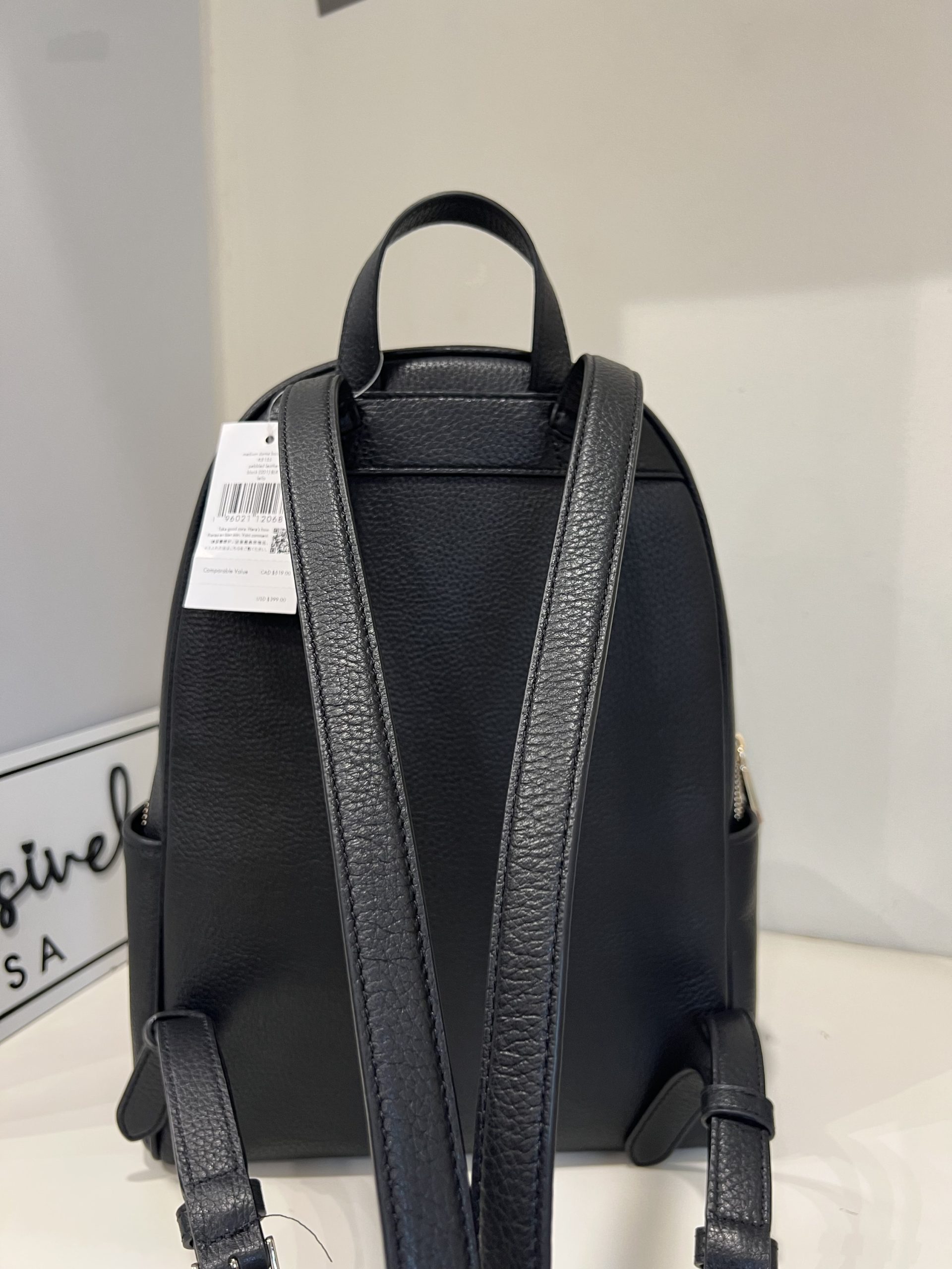 Kate Spade Leila Leather Medium Dome Backpack in Black - Image 4