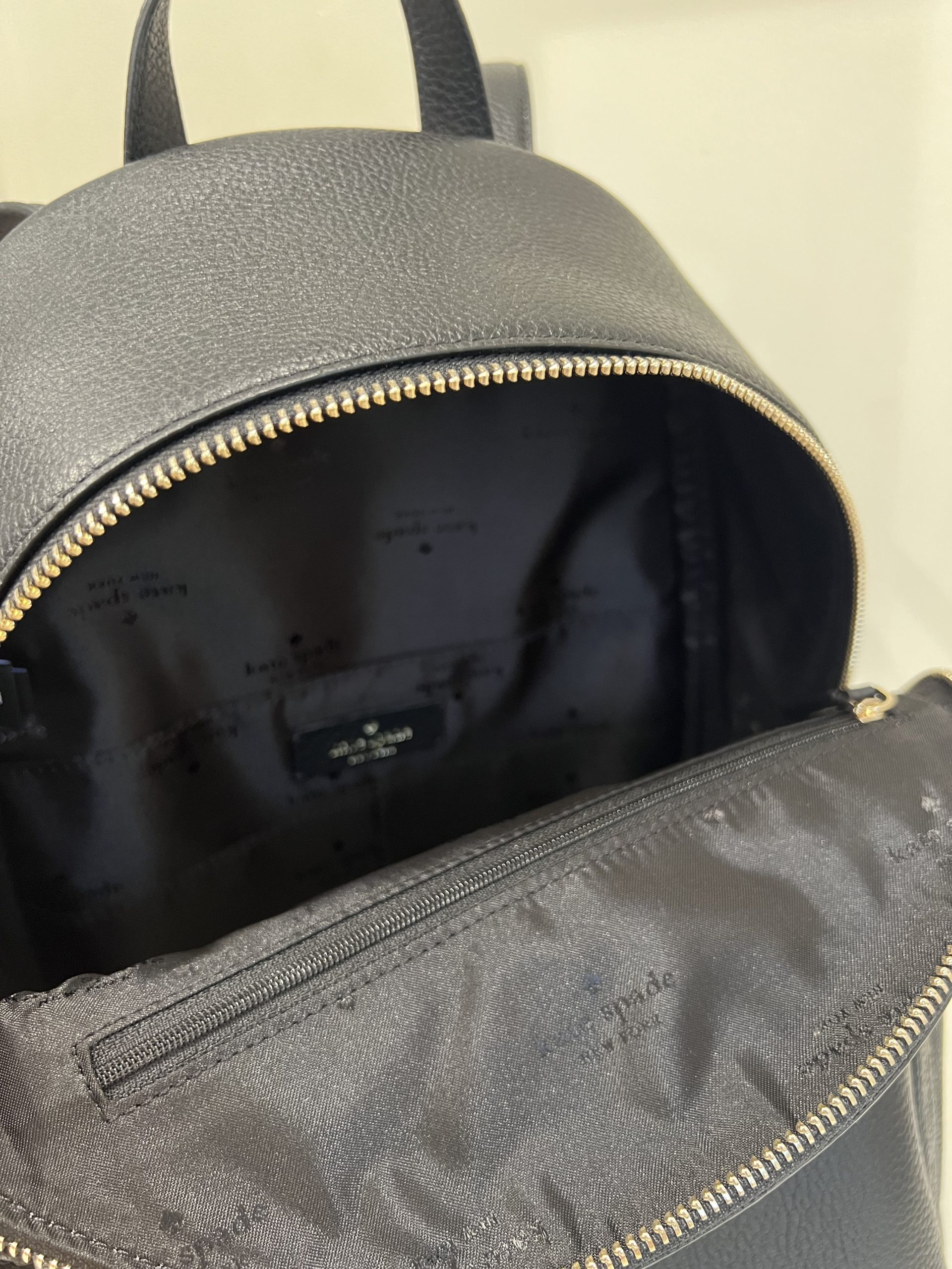 Kate Spade Leila Leather Medium Dome Backpack in Black - Image 3