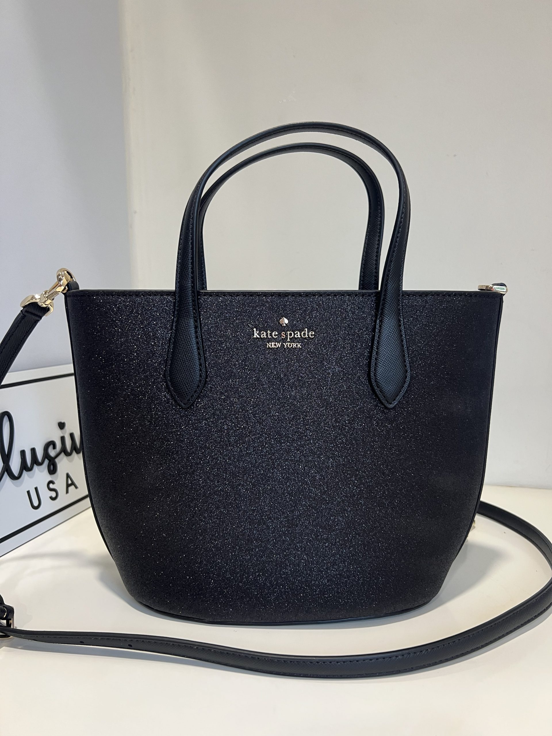 Kate Spade Glimmer Satchel in Black