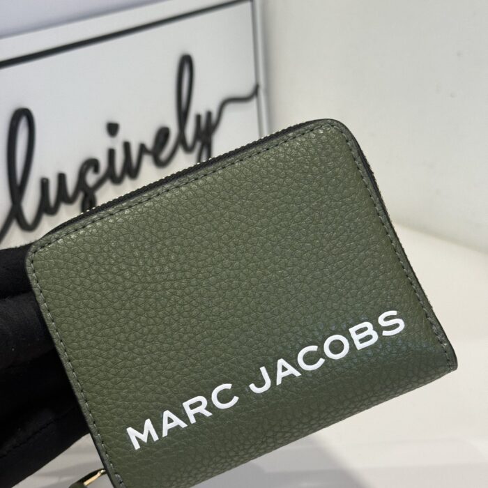 Marc Jacobs Small Bifold Wallet in Bronze Green