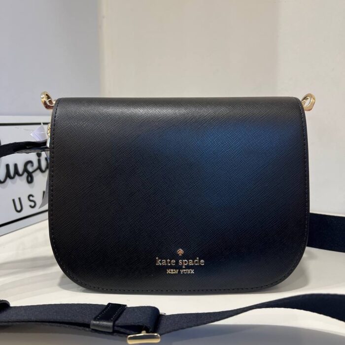 Kate Spade Madison Saddle Bag in Black