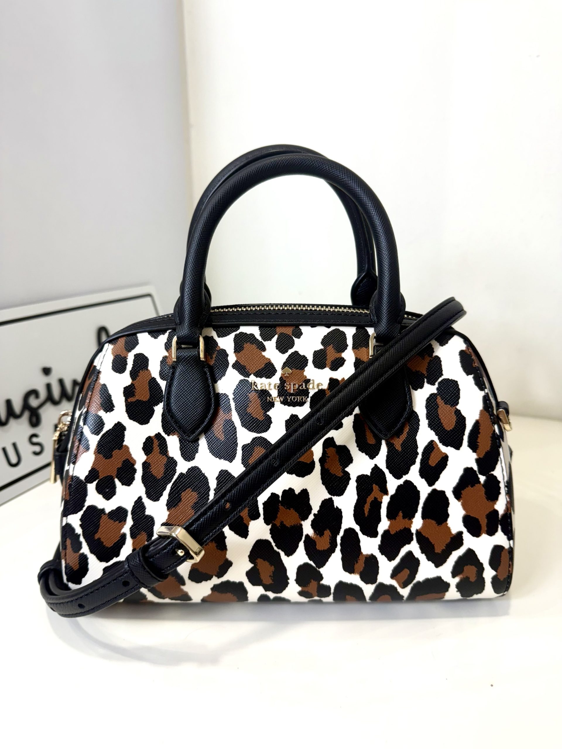Kate Spade Madison Spotted Leopard Small Duffle Crossbody - Image 2