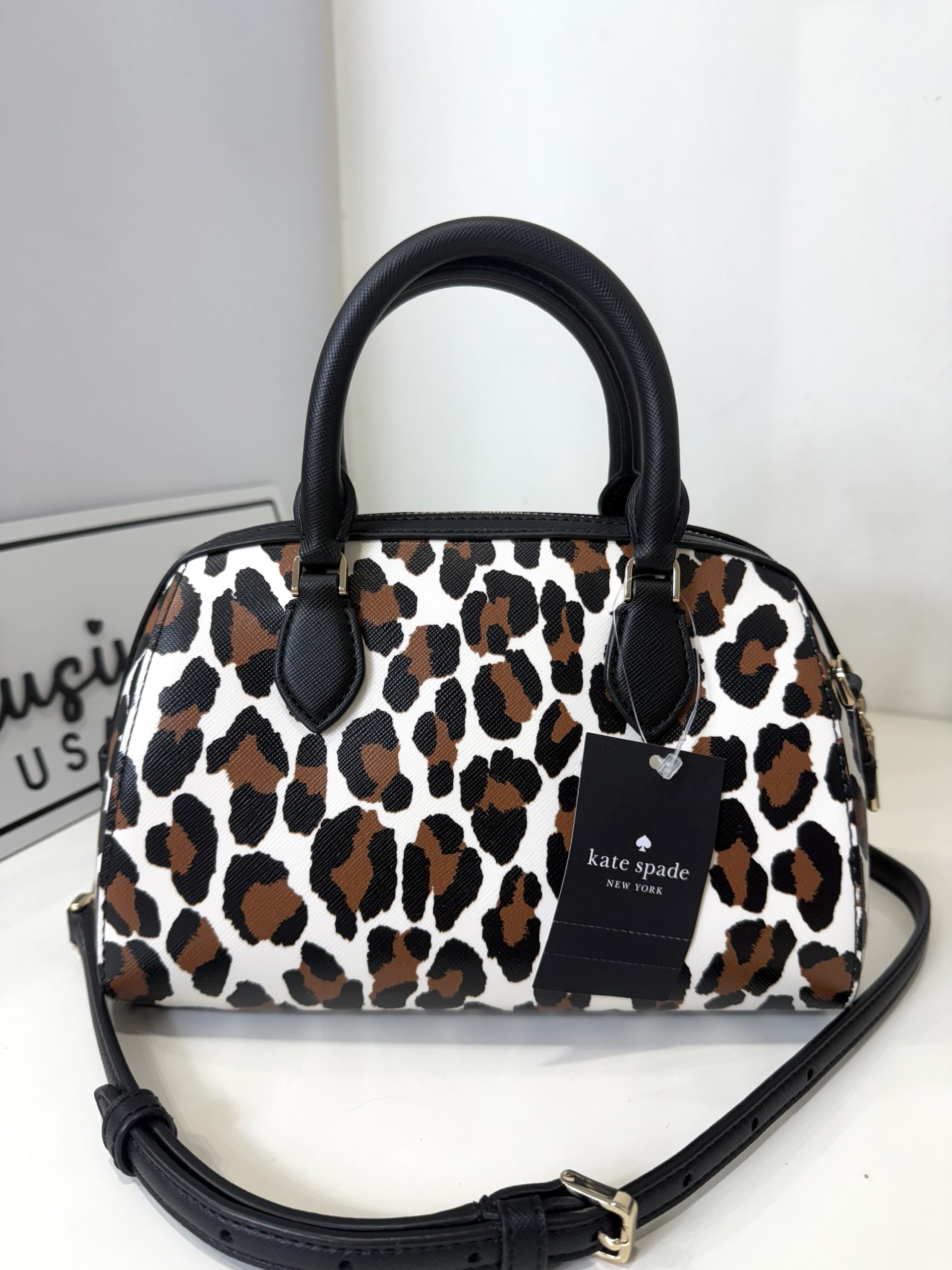 Kate Spade Madison Spotted Leopard Small Duffle Crossbody - Image 5