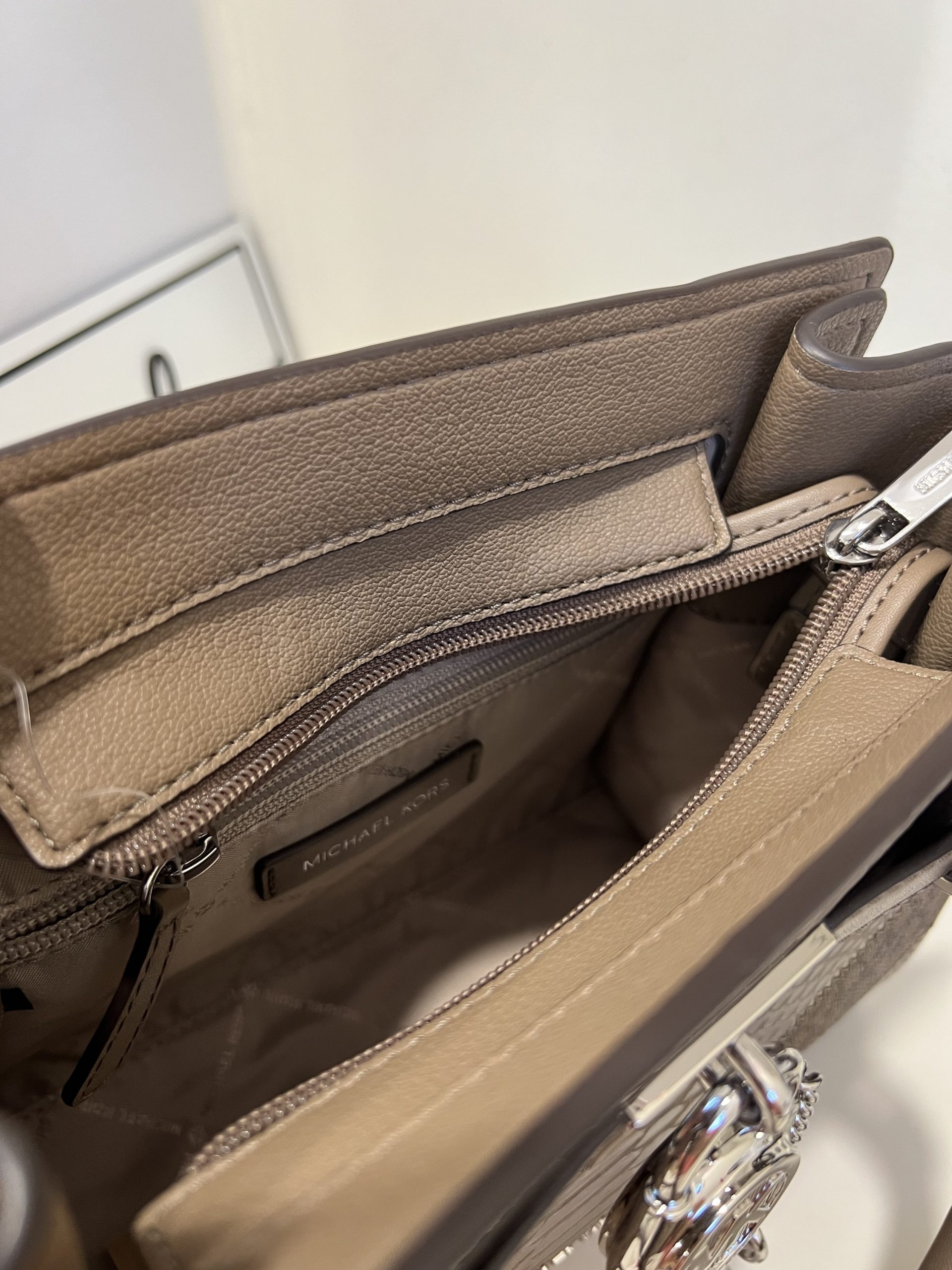 Michael Kors Hamilton Small Signature Logo and Snake Embossed Satchel in Dusk Multi - Image 3