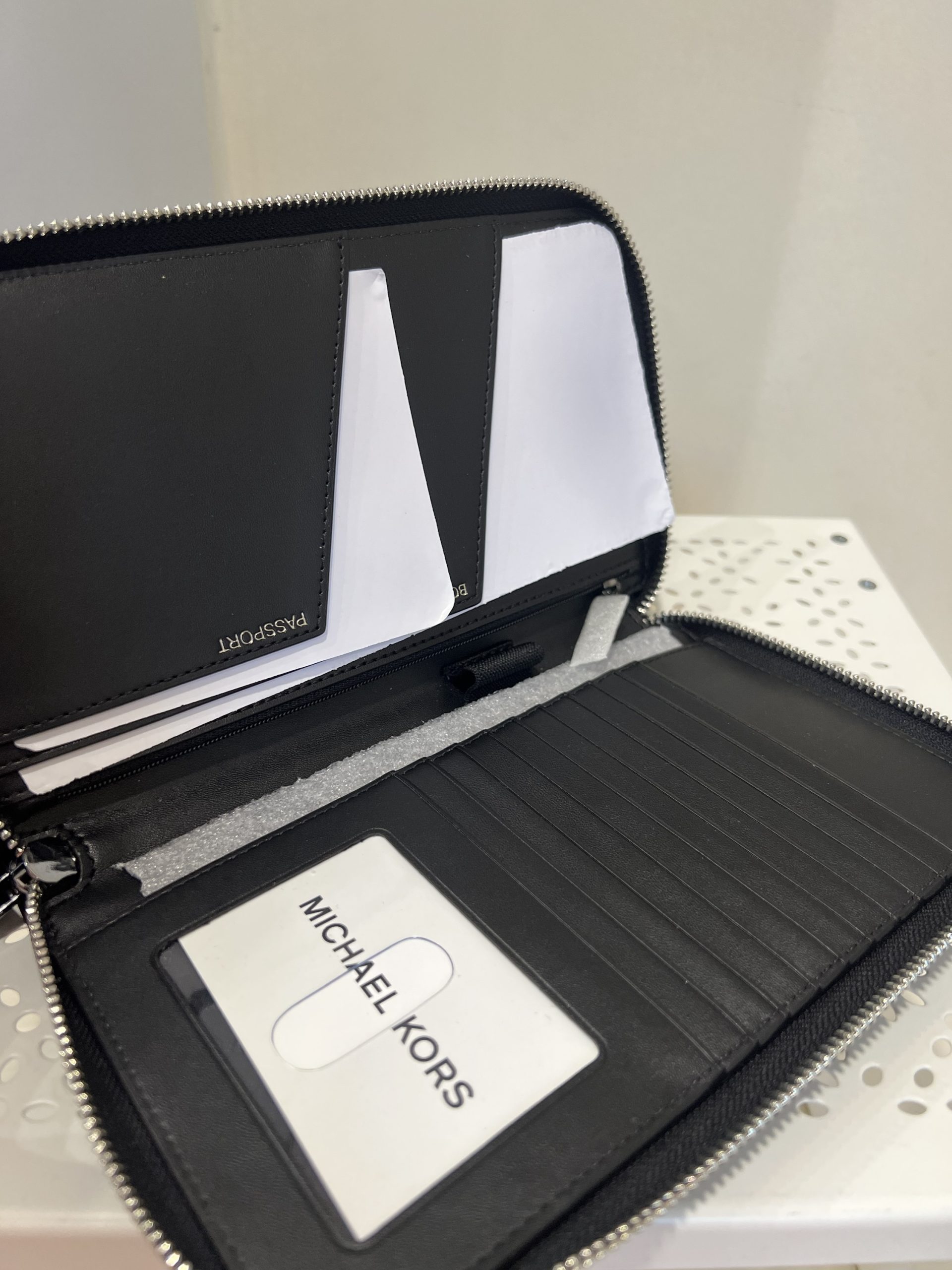 Michael Kors Travel Wallet in Signature Black - Image 3