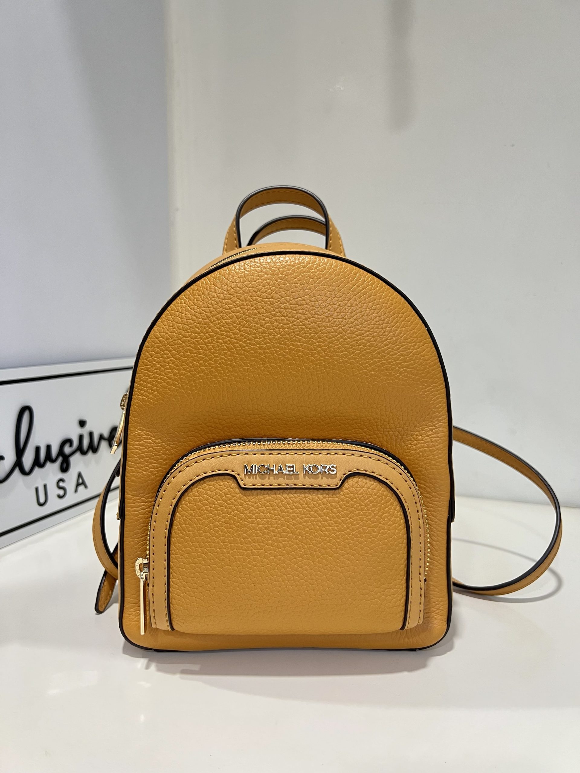 Michael Kors Jaycee Extra-Small Pebbled Leather Convertible Backpack in Cider Michael Kors Jaycee XS Convertible Backpack in Cider  main image 3