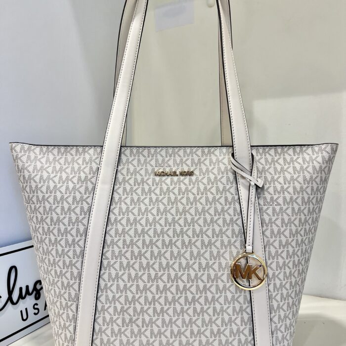 Michael Kors Pratt Large Tote Bag in Signature Light Cream Multi