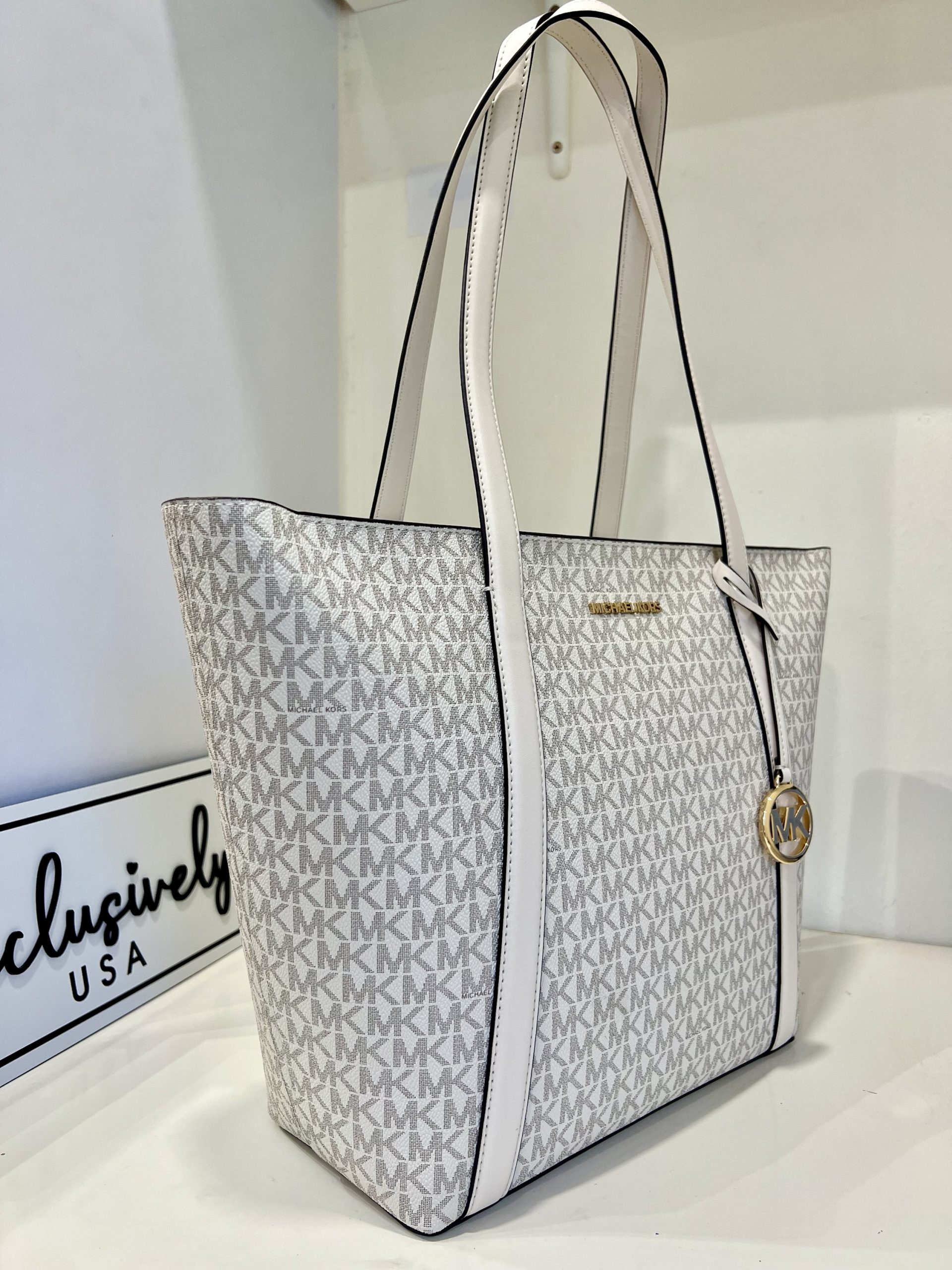 Michael Kors Pratt Large Tote Bag in Signature Light Cream Multi - Image 2