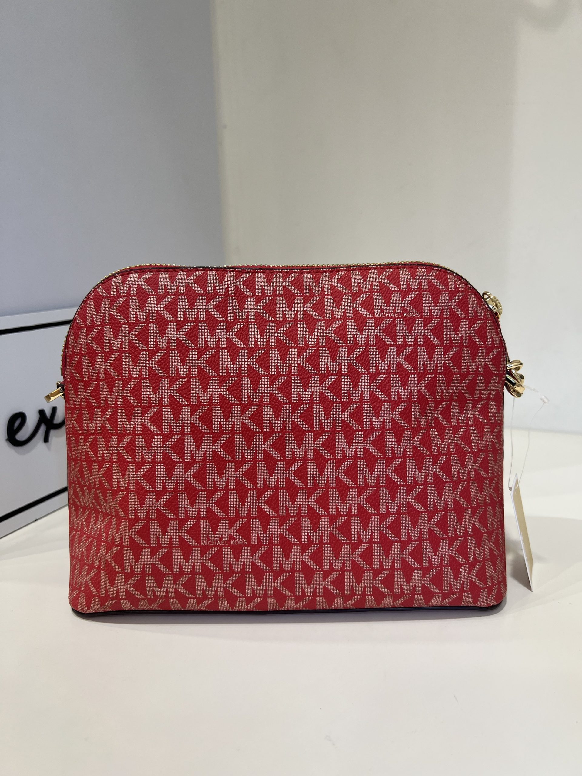Michael Kors Jet Set Travel Medium Dome Crossbody in Signature Red Multi - Image 4