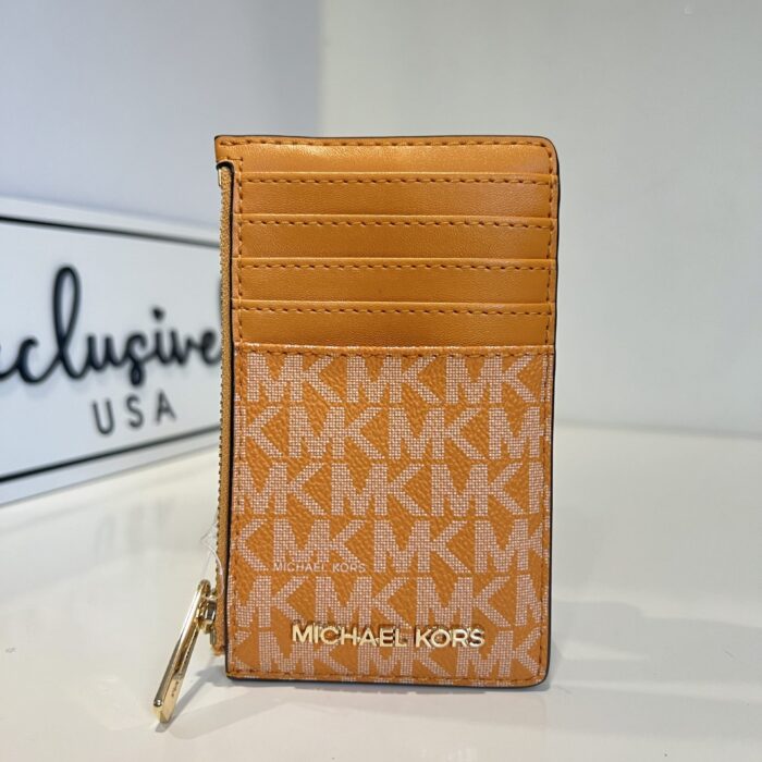 Michael Kors Jet Set Travel Medium TZ Card Case in Signature Honeycomb Multi