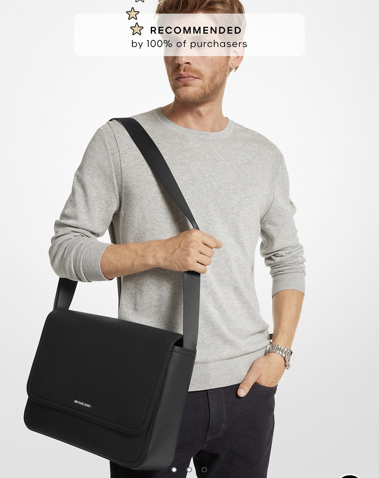 Michael Kors Cooper Messenger Bag in Black - Image 3