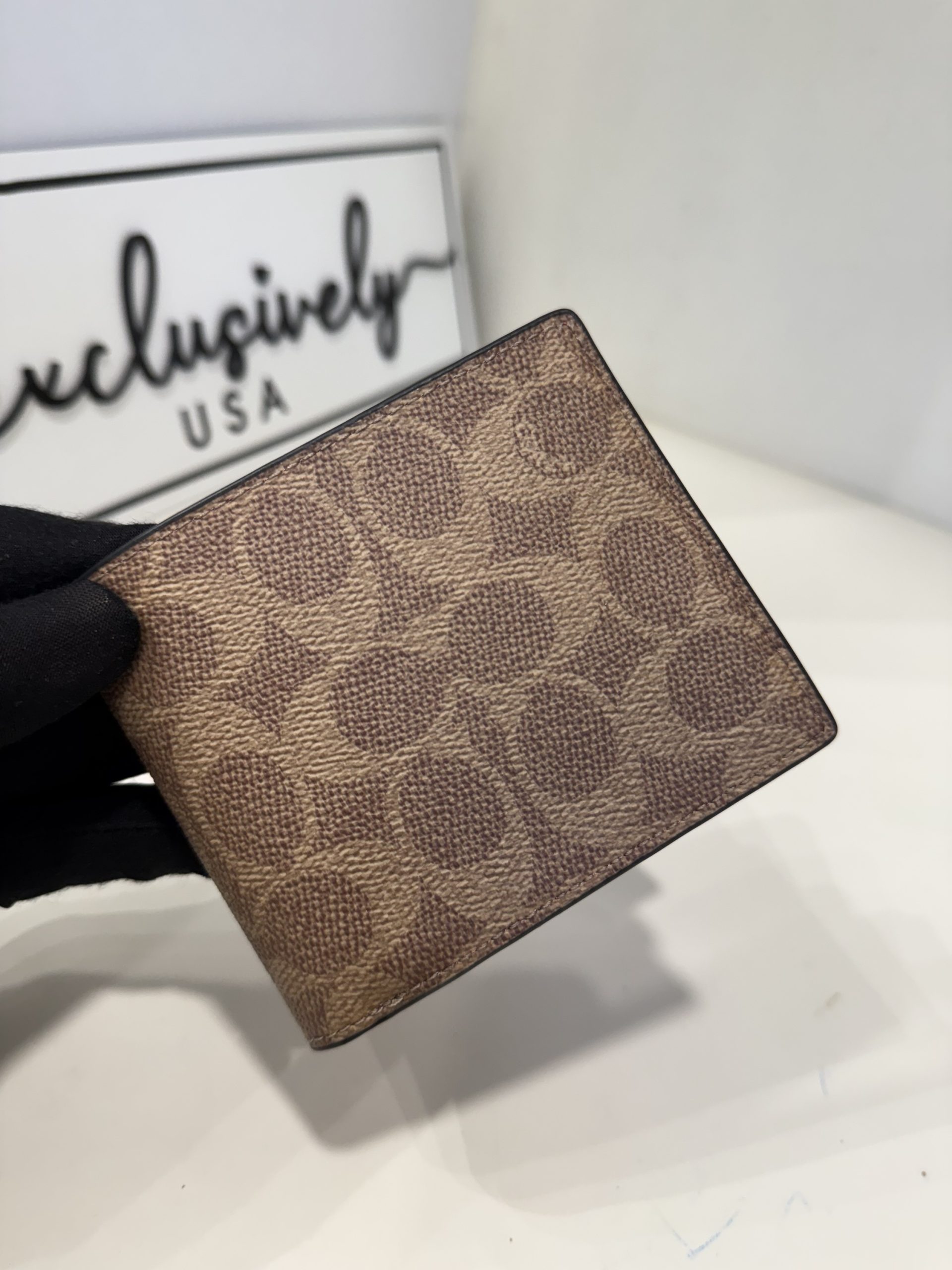 Coach 3 In 1 Wallet in Signature Colorblock in Tan / Bold Red - Image 2