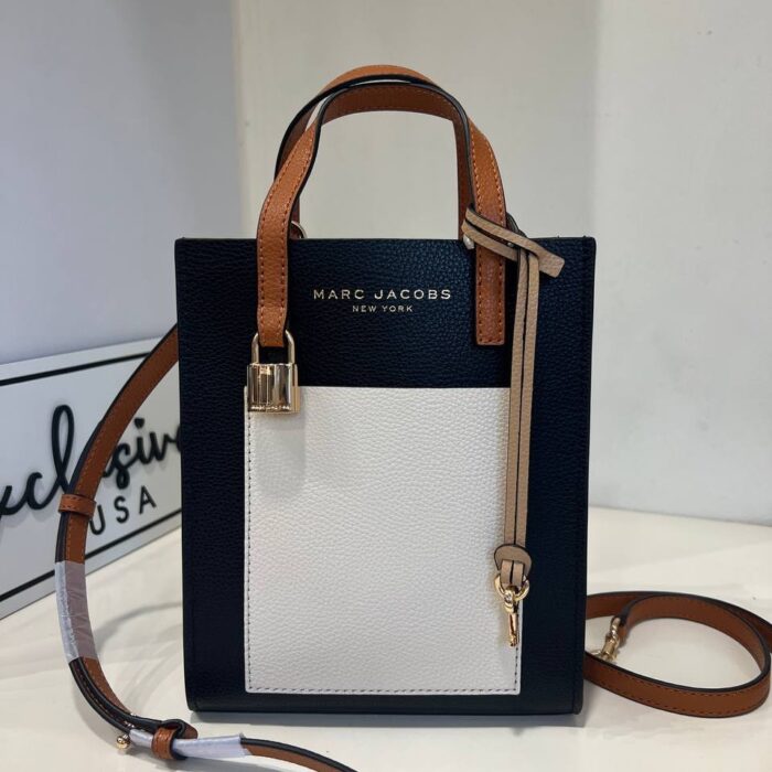 Marc Jacobs Micro Grind Satchel Tote Bag in Smoked Almond Multi