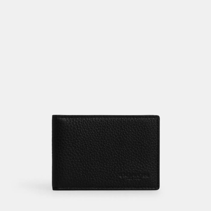 Coach Compact Billfold Wallet in Black
